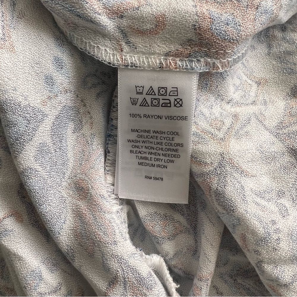 Lucky Brand White Paisley Floral Patterned Cottagecore Maxi Dress - Picture 10 of 11